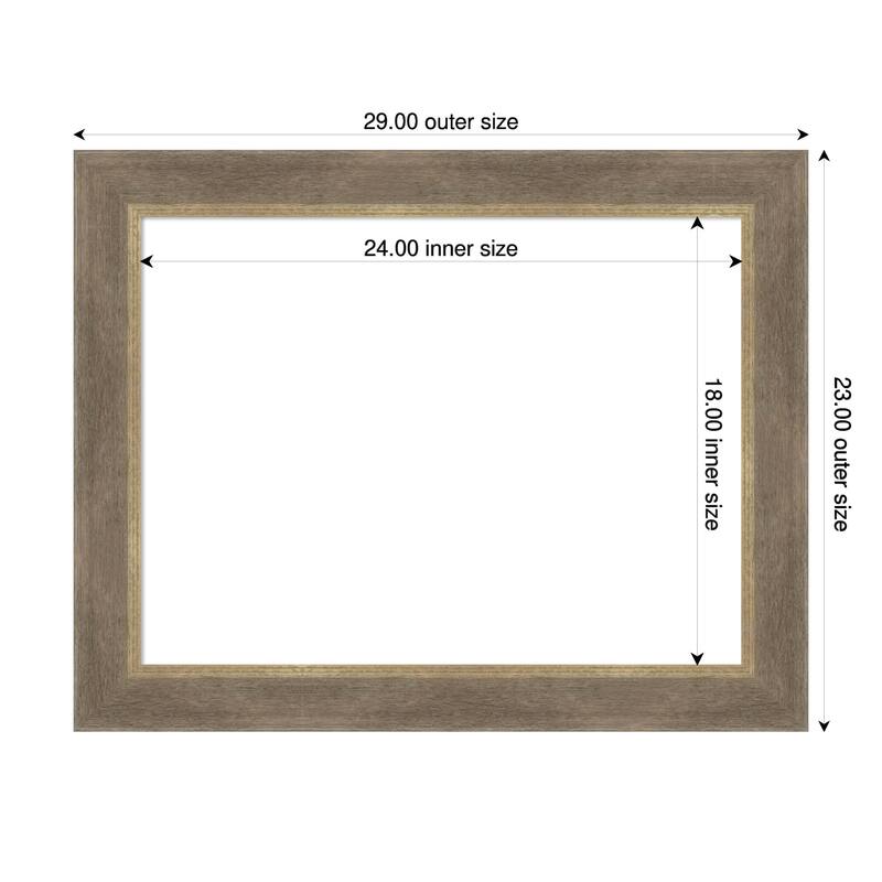 Driftwood Tan Framed Dry Erase Magnetic Board - 29 x 23 in