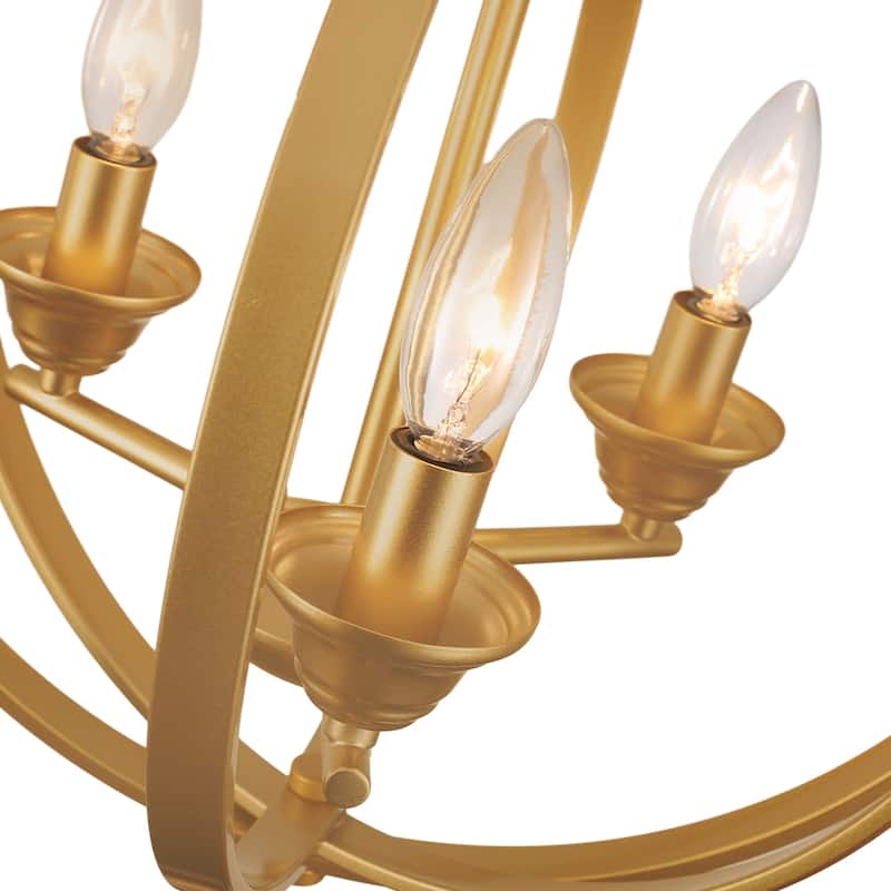 3-Light Farmhouse Globe Chandelier for Dining Room Kitchen Island