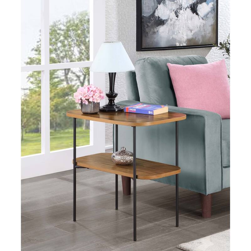 Convenience Concepts Lunar Chairside End Table with Shelf