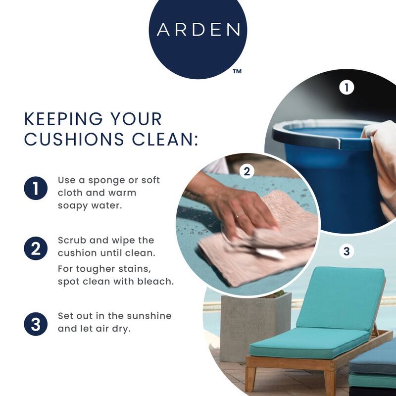 ARDEN Outdoor Dining Chair Cushion, 20 in x 20 in