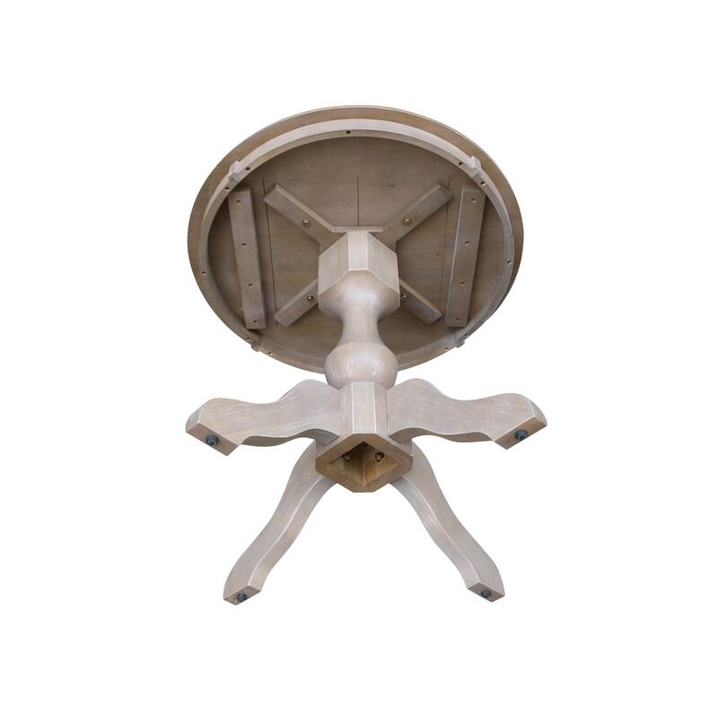 Solid Wood 30" x 30" Round Pedestal Table