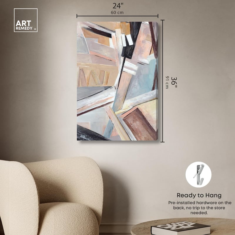 Balancing Lines II Canvas by Art Remedy, Gallery Wrapped