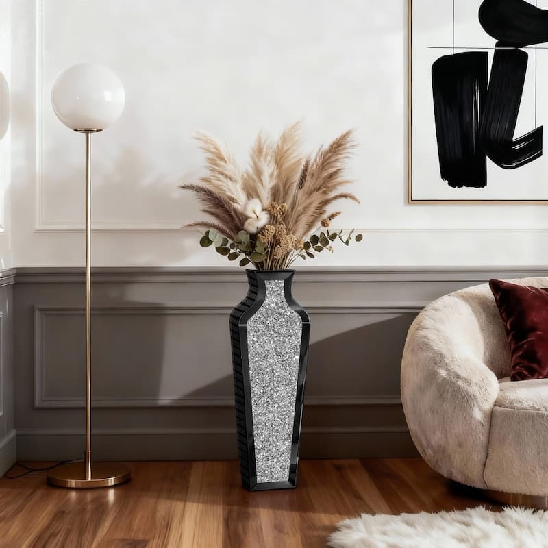 Glass Floor Vase Crystal Home Decor