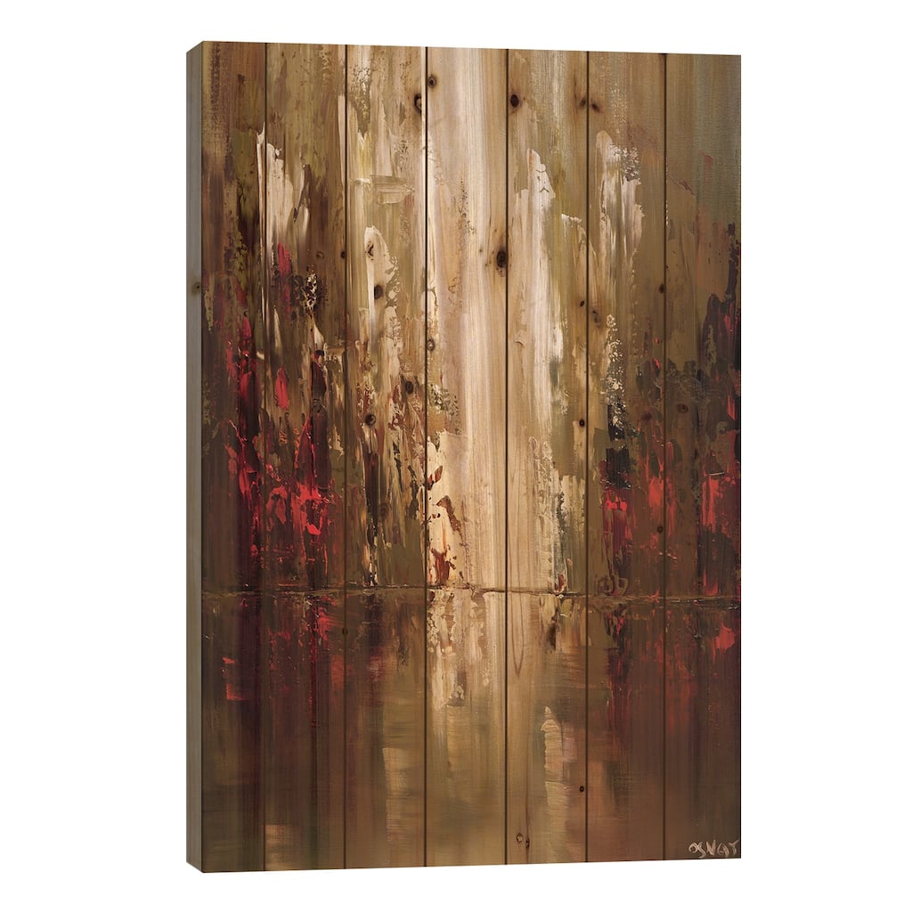 Skyscrapers Print On Wood by Osnat Tzadok - Multi-Color