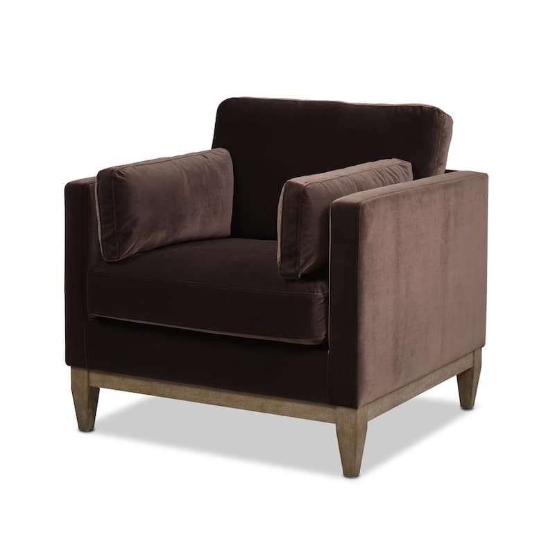 Knox 36" Modern Farmhouse Loose Pillow-Back Arm Chair