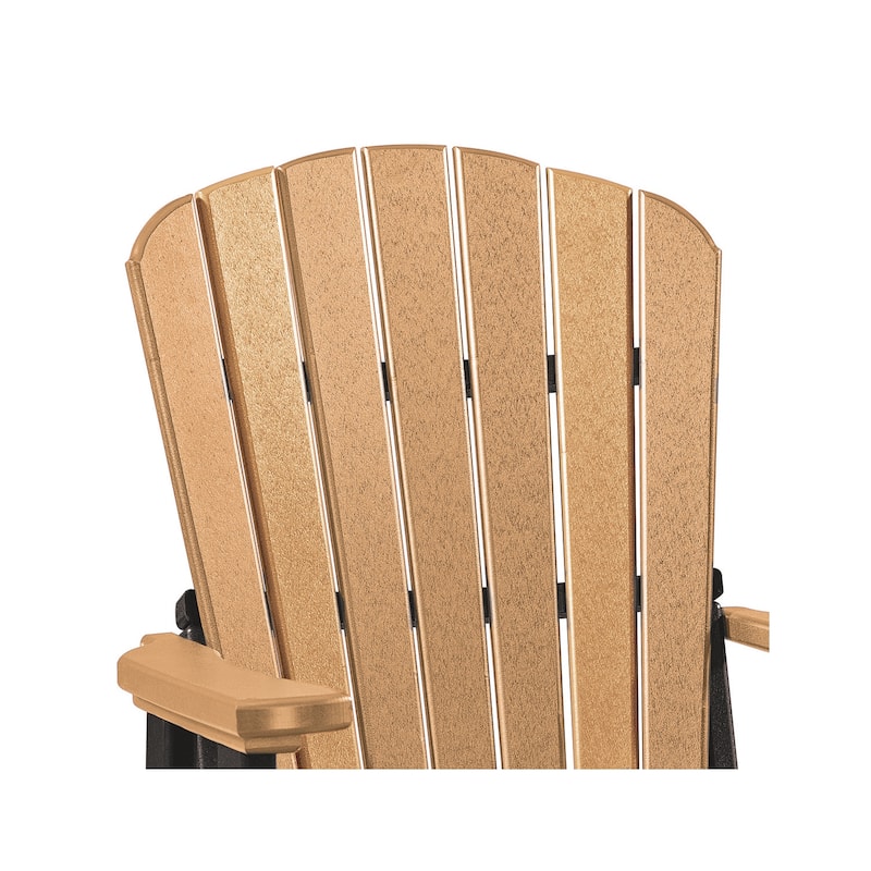 33 in. W and 300 lb Seating Capacity Wood Outdoor Glider in Black HDPE Frame Material