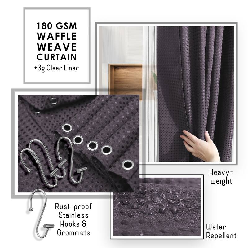 Emperyan Bathroom Accessories Set with Shower Caddy and Bath Rugs