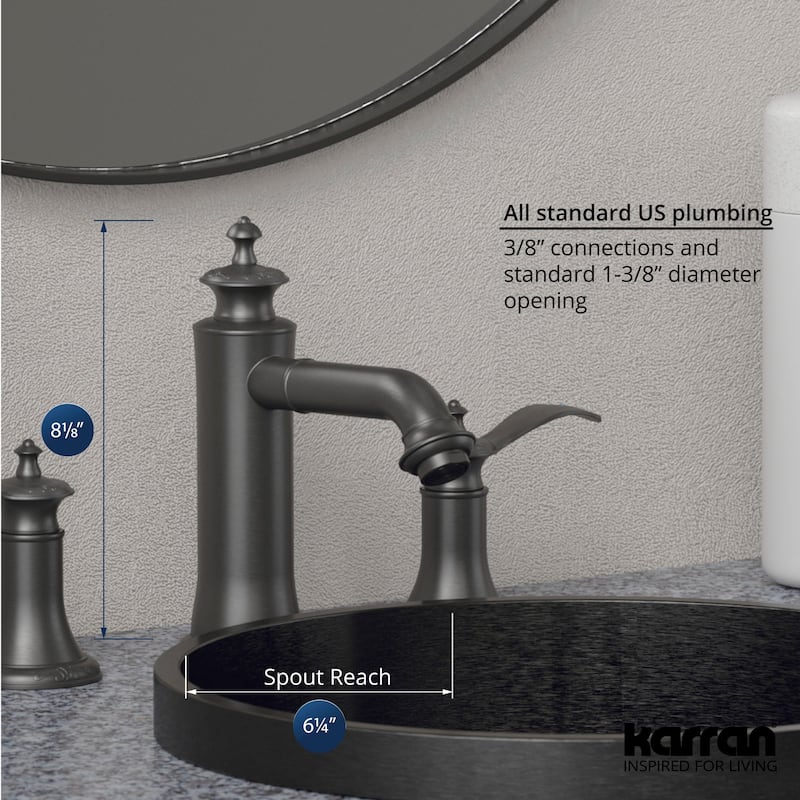 Karran USA KBF474 Vineyard 1.2 GPM Widespread Bathroom Faucet