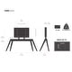 preview thumbnail 7 of 25, FITUEYES Modern TV Stand Height Adjustable Floor TV Stand Mount for TVs Up to 88 Inch