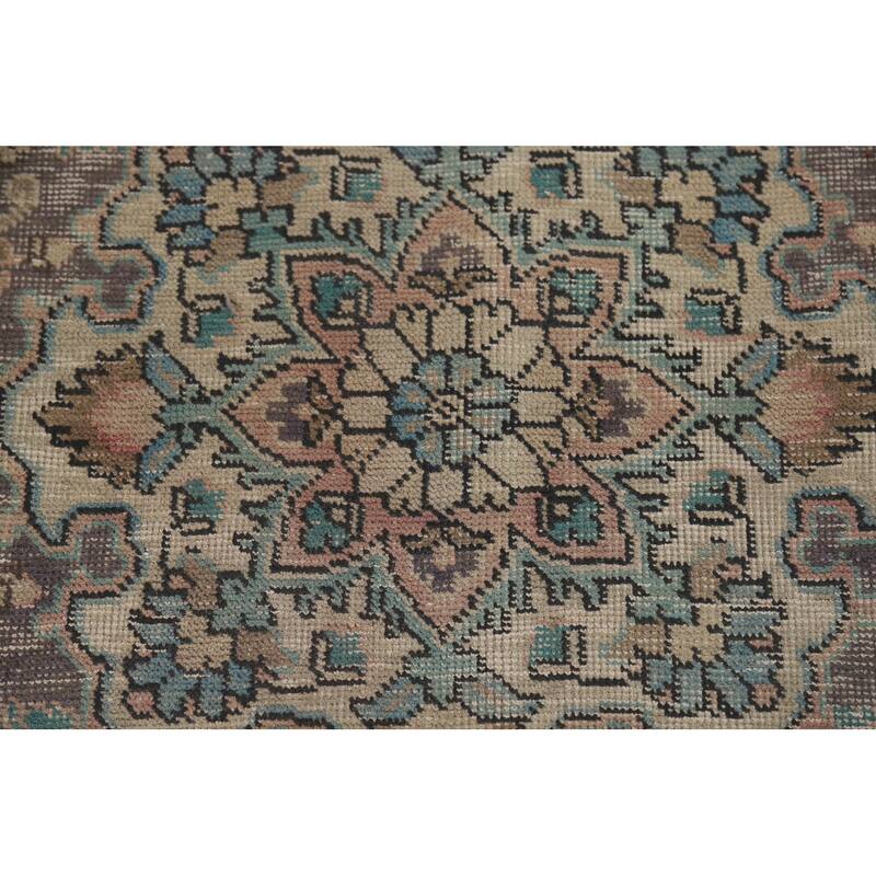 Medallion Tabriz Persian Area Rug Handmade Wool Carpet - 8'0" x 10'7"