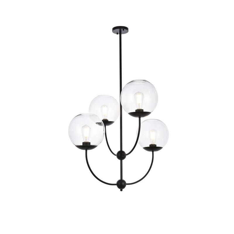 Lane 31.5 inch Pendant with Clear Shade - N/A - Black