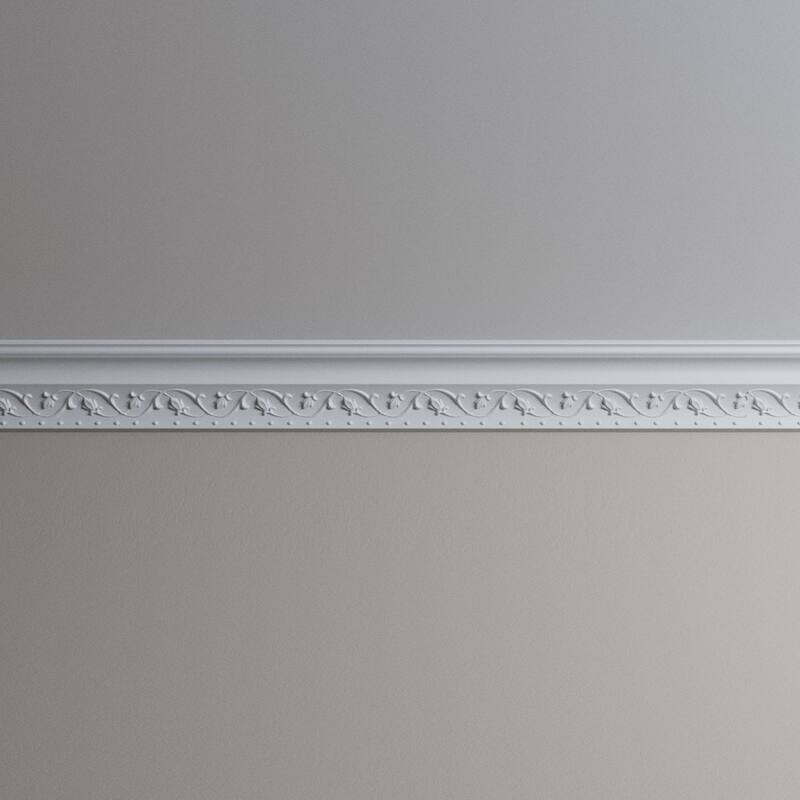 3 3/8"H x 2 3/4"P x 4 1/8"F x 96"L Freya Crown Moulding - 1-Pack