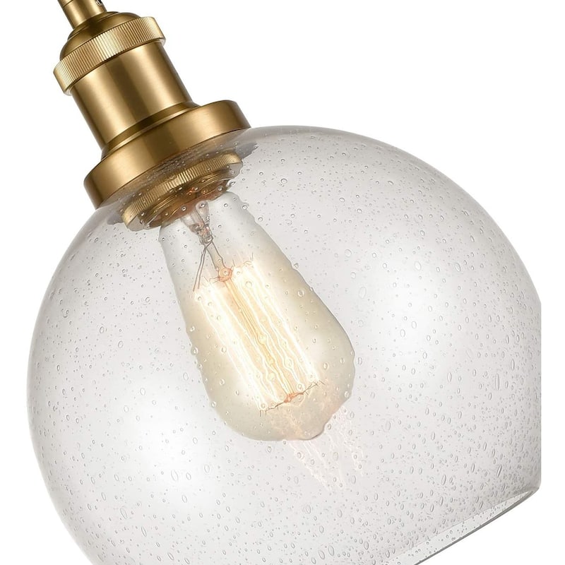 Bellaria Industrial Vintage Bubble Glass Pendant Light Metal Hanging Lighting