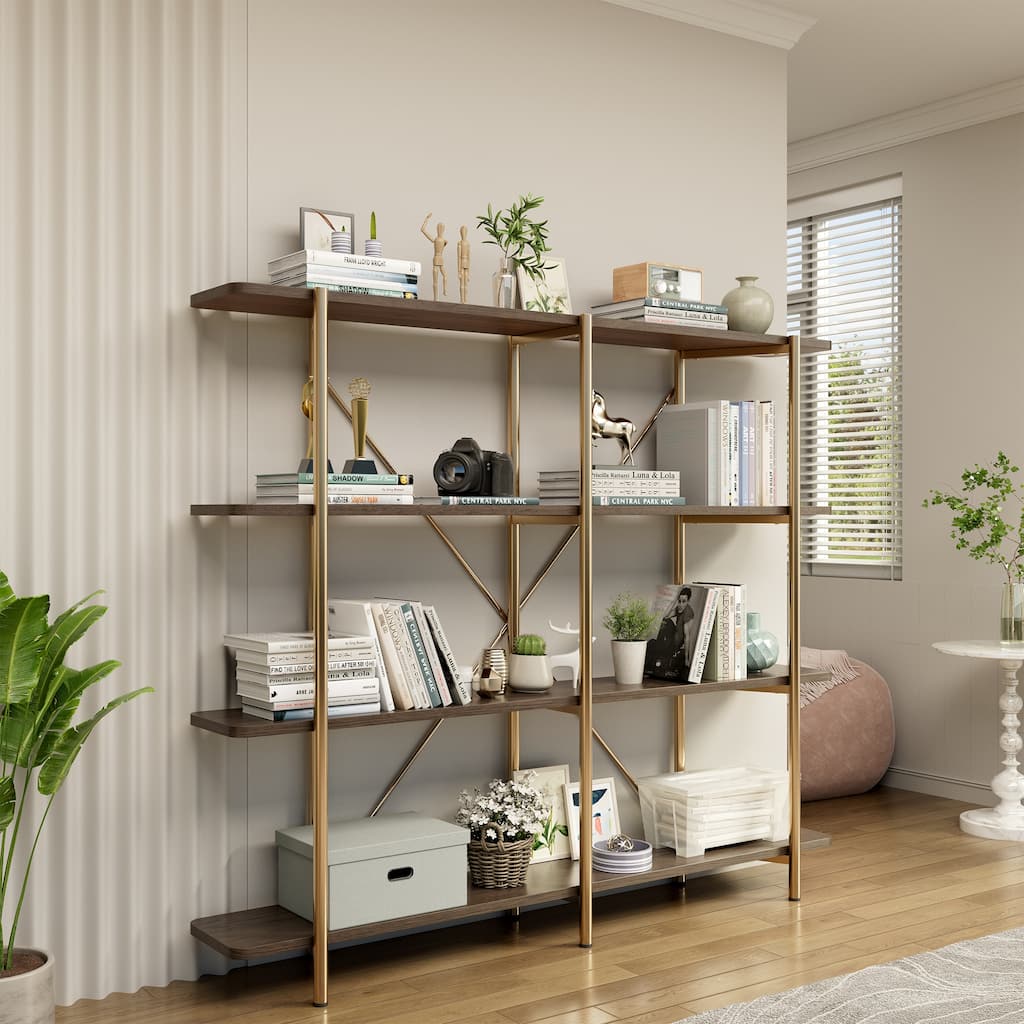 Clihome 4-tier Stainless Steel Storage Rack Bookcase