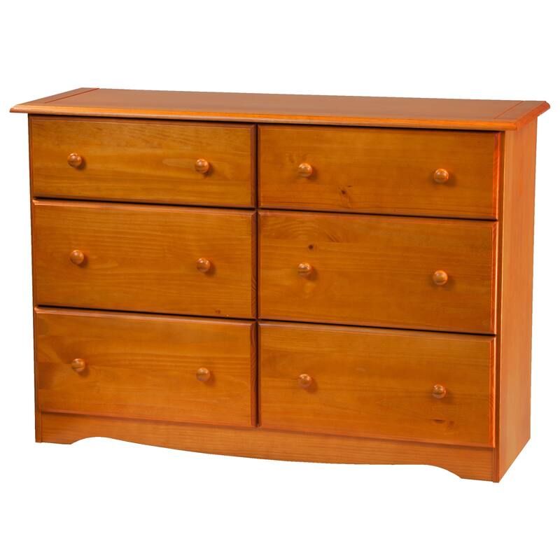 Palace Imports 100% Solid Wood 6-Drawer Dresser with Optional Mirror