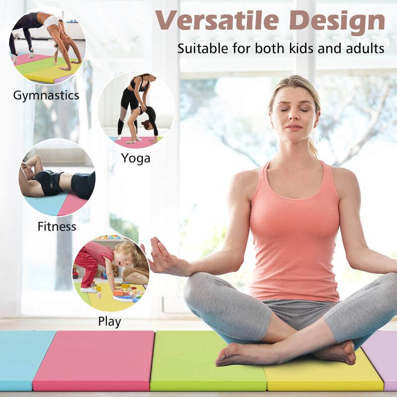 Costway 5-Panel Folding Gymnastics Thick Mat 6.6' x 2.5' Tumbling Mat - See Details