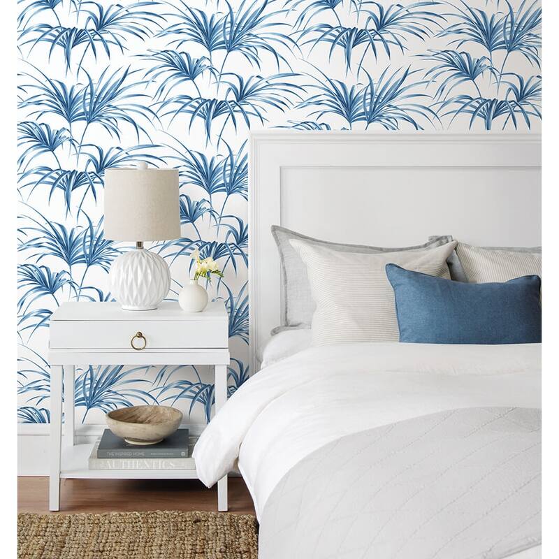 NextWall Tropical Palm Leaf Peel and Stick Removable Wallpaper