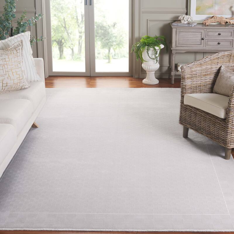 SAFAVIEH Signature Monette Modern Viscose Rug - Grey/Ivory - 8' x 10'