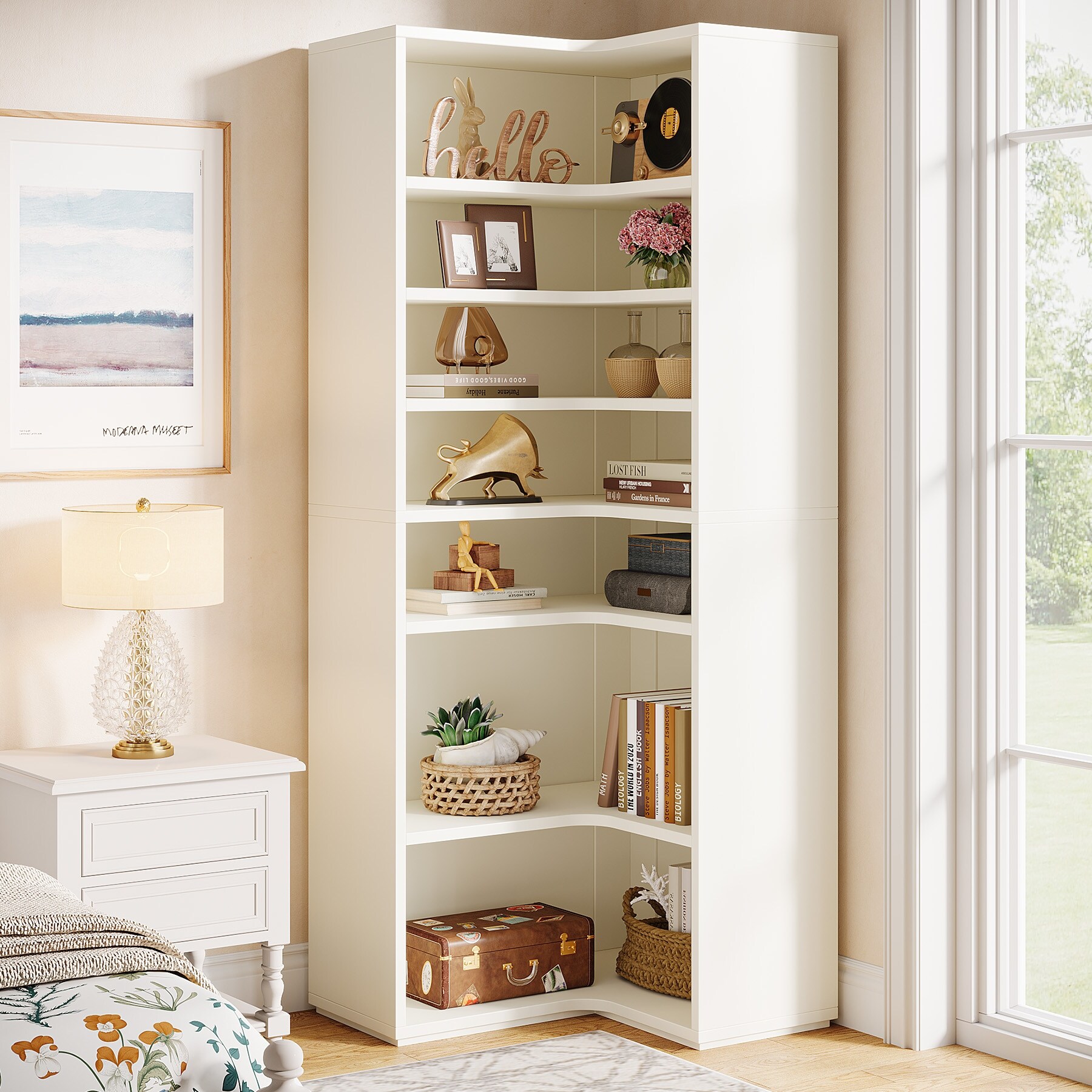 Carl corner bookcase discount