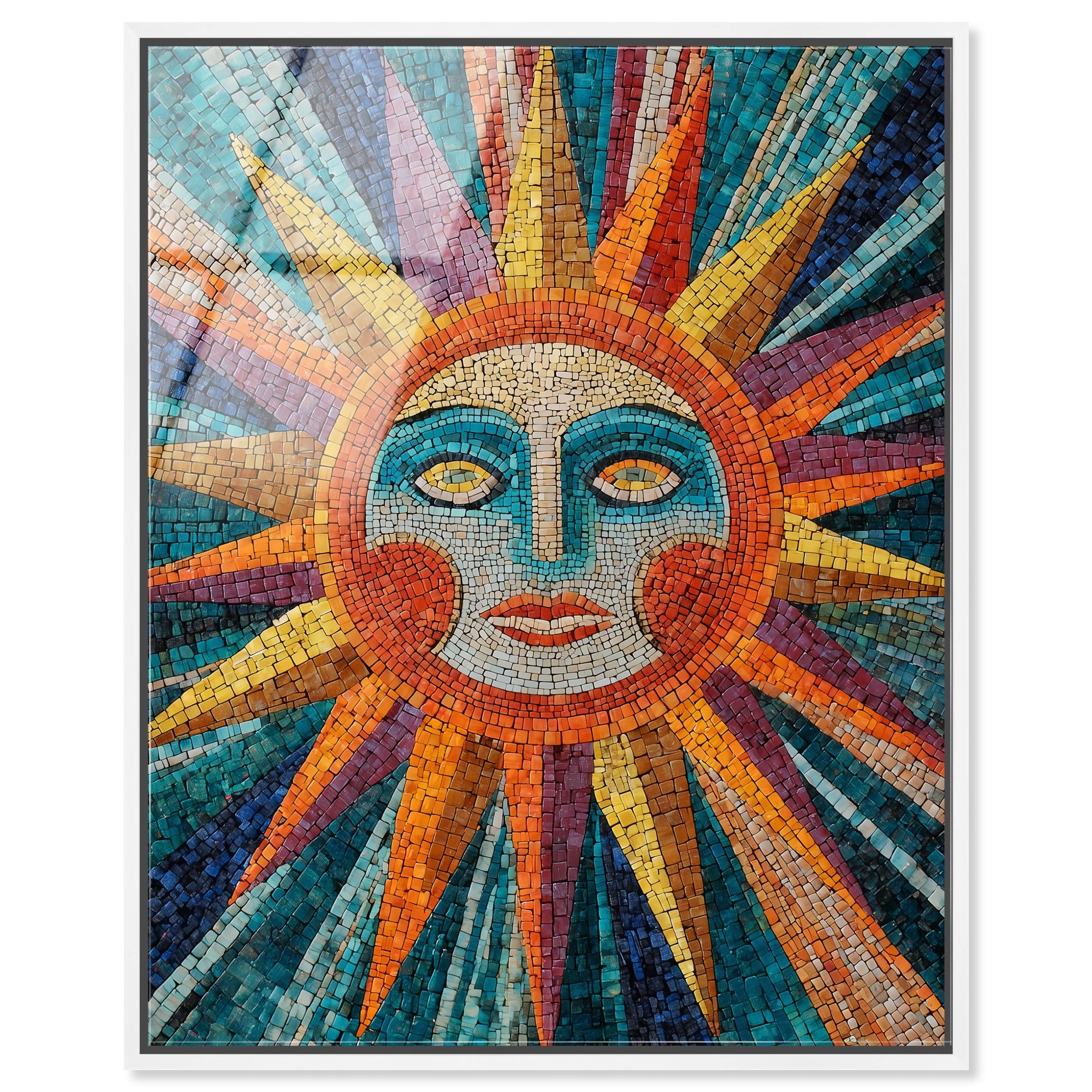 Geometric Sun Boho Wall Decor Acrylic Print by Art Remedy