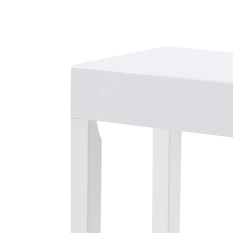 31" Classic Modern White Wooden Console Table - 31" L x 11" W x 31" H