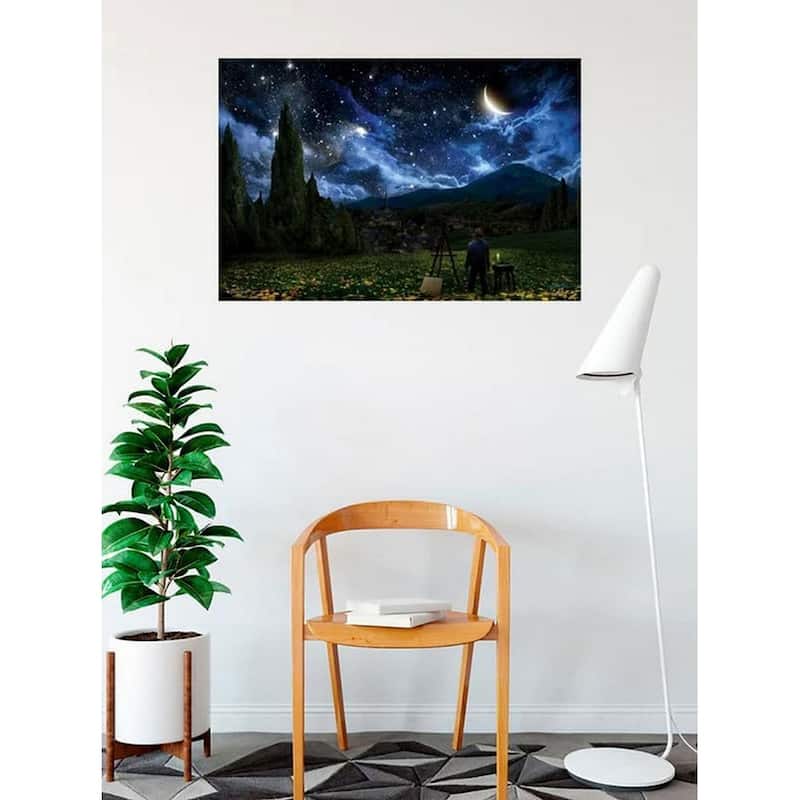 Starry Night by Van Gogh's Art Poster - 36 x 24 Inch