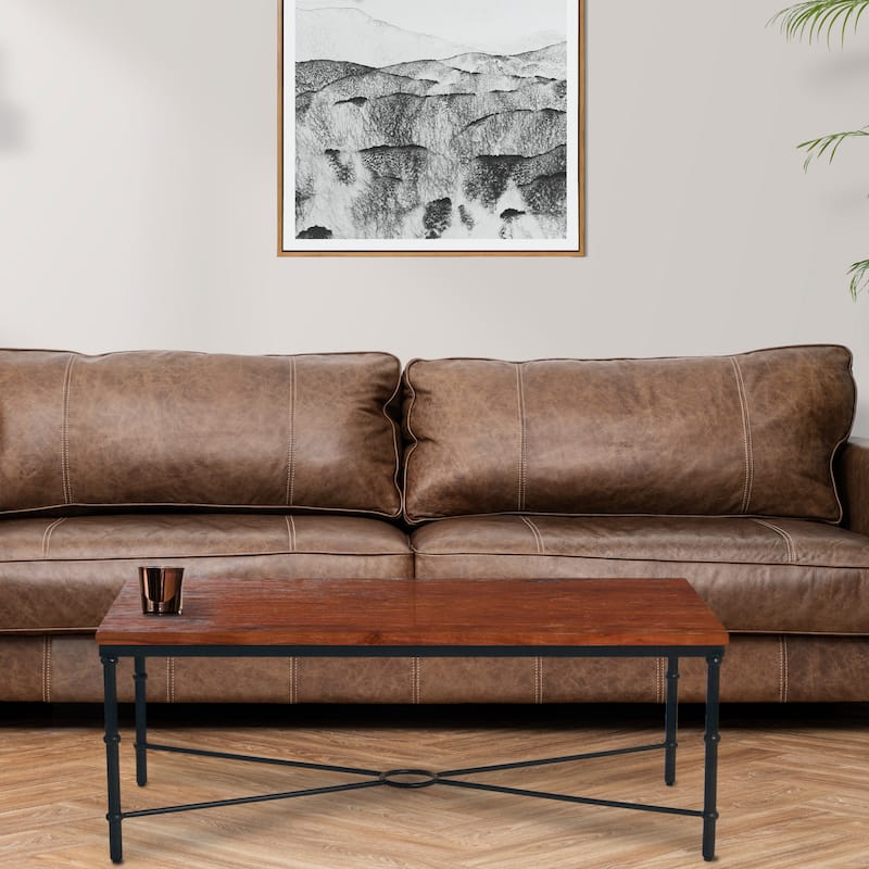 Wood and Metal Coffee Table