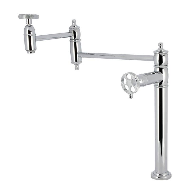 Kingston Brass KS370.RKX Webb 3 GPM Single Hole Pot Filler - Polished Chrome