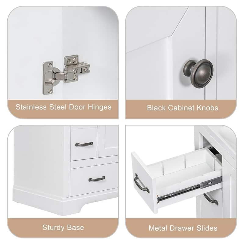 36'' Bathroom Vanities Cabinet with Sink Combo Set