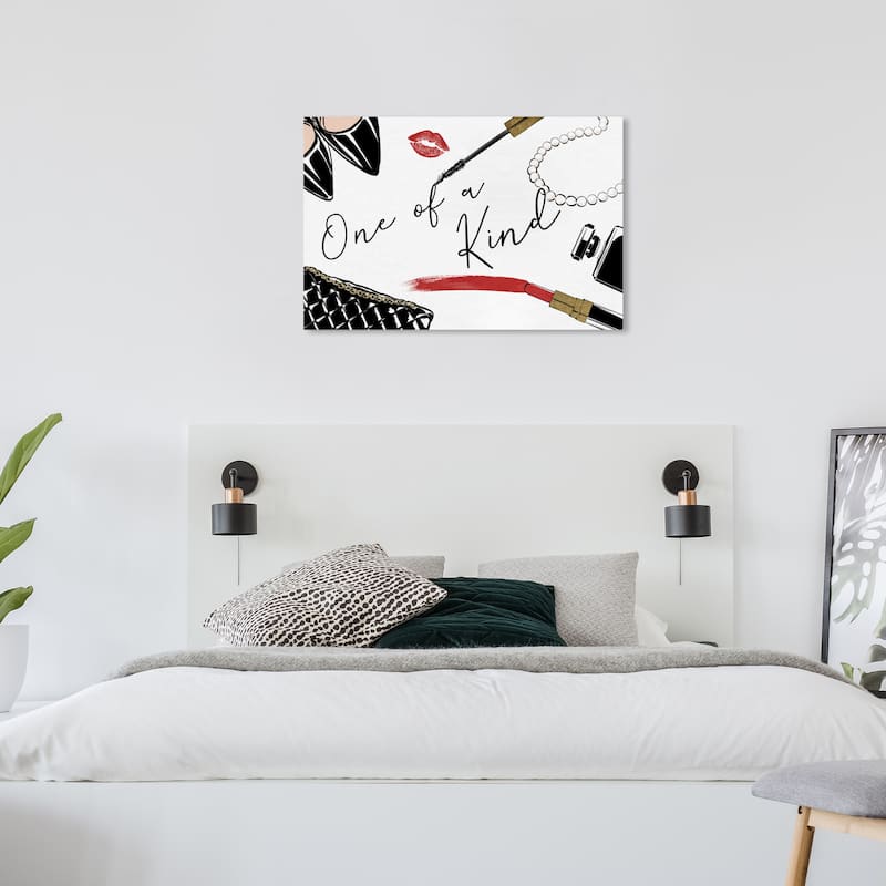 Wynwood Studio Canvas Fashion and Glam One of a Kind White and Glam Wall Art Canvas Print - 24 x 36