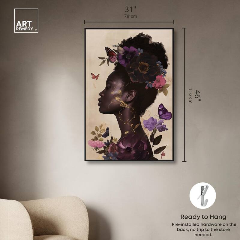 Burgundy Nectar Canvas by Art Remedy
