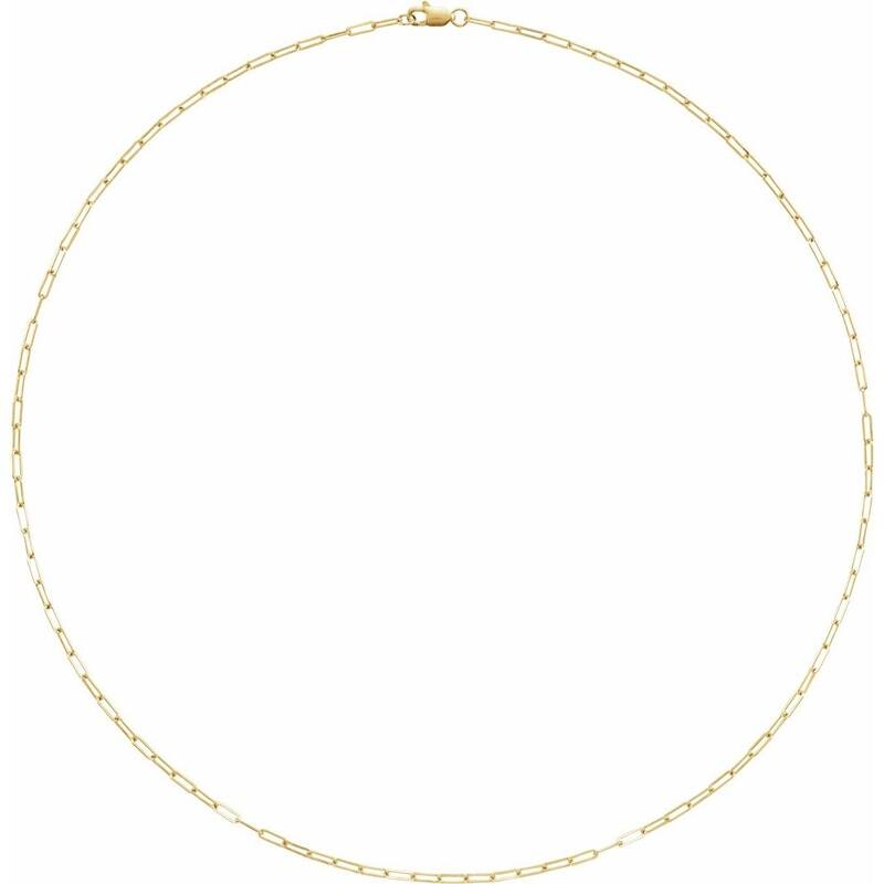 Curata 14k Yellow Gold 7 Inch Polished Flat Cable Chain Bracelet With Lobster Clasp