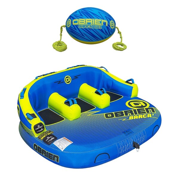 O'Brien Oval Shock Absorbing Ball Towable Rope Float and Sombrero 4人用インフレータブルインナーチューブボート用Float for Lake or River Boat Tube O\u0027Brien Oval Shock Absorbing Ball Towable Rope Float And