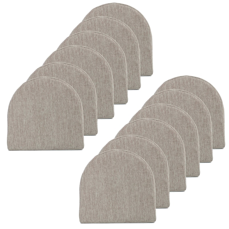 Sweet Home Collection U-Shape Molded Memory Foam Chair Pads With Ties
