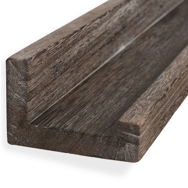 Rustic State Set of 4 Wall Mounted Shelves Picture Ledge 36 Inch