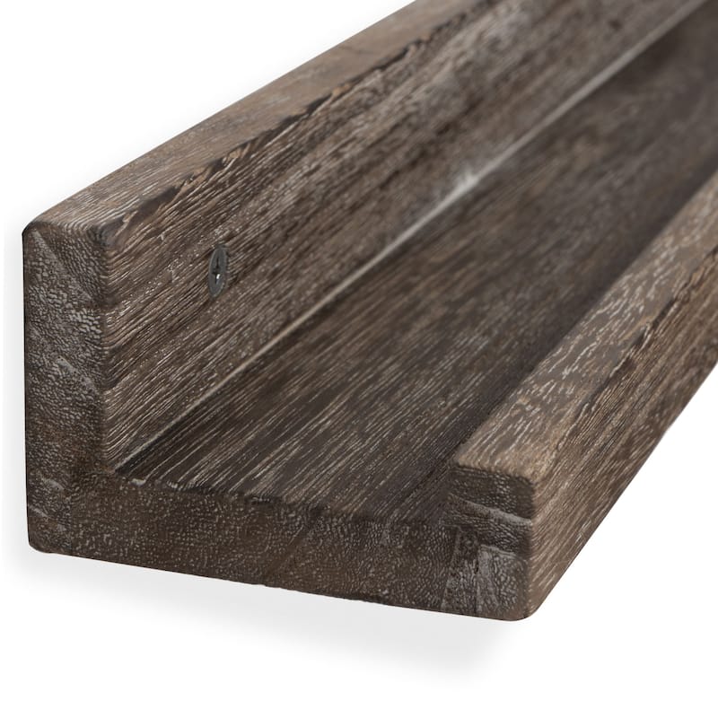 Rustic State Ted Picture Ledge Set of 2 Wall Mounted Shelves 36 Inch