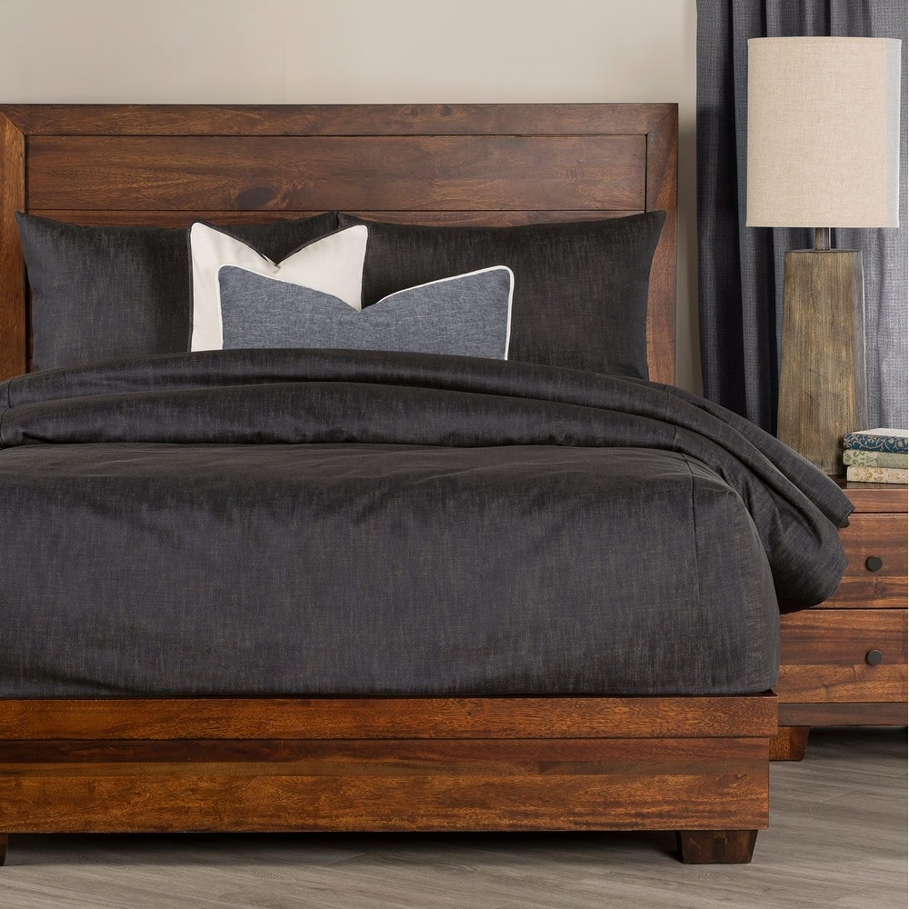 Overall Denim-Style Bed Cap Comforter Set with Sewn Corners