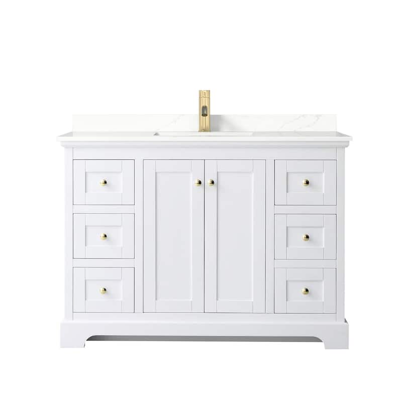Wyndham Collection WCV232348S-QTZ-UNSMXX Avery 48" Free Standing
