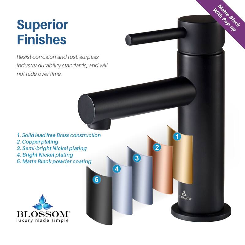 Solid Brass Leed Free Single Handle Bathroom Faucet