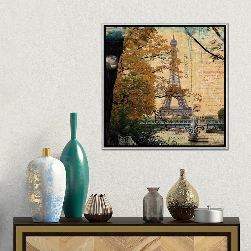 iCanvas "Eiffel Romance III" by Sandy Lloyd Framed