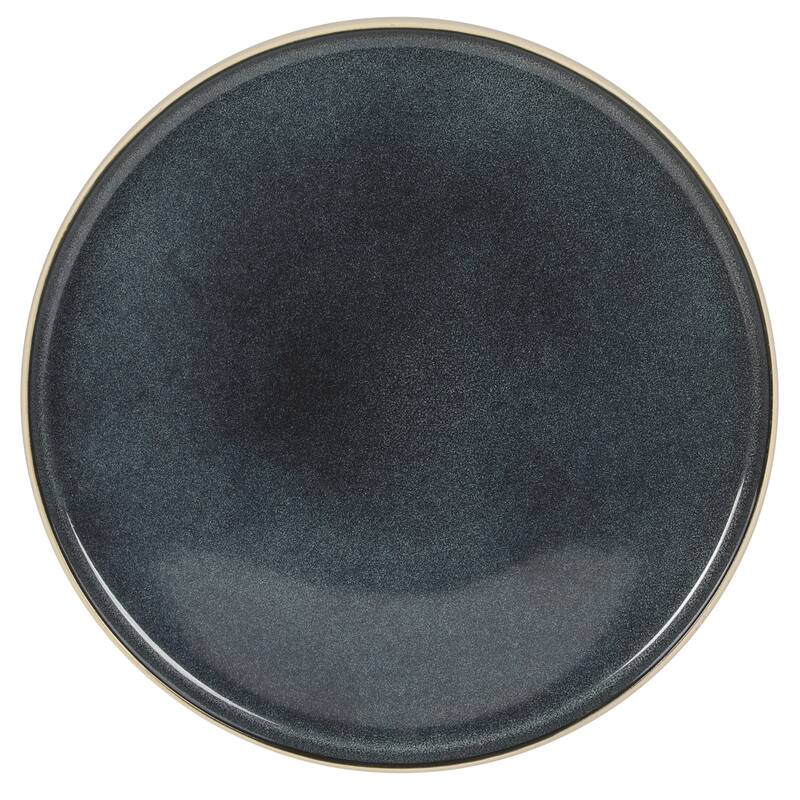 Gibson Elite Liberty Bay 16-Piece Pottery Clay Stoneware Stackable Dinnerware Set - Reactive Glaze, Service for 4