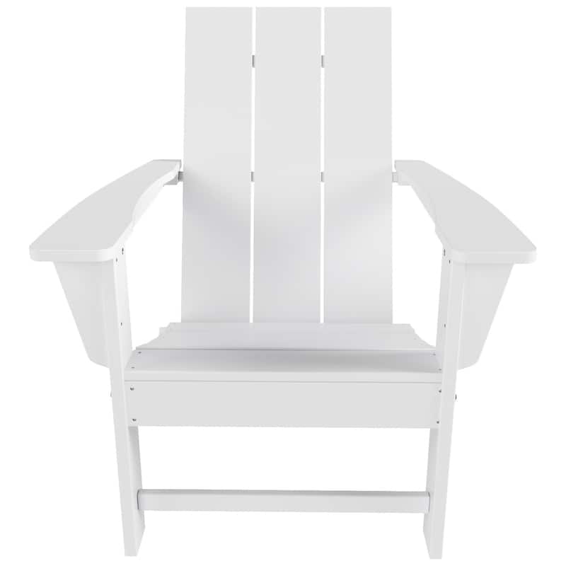 Shoreside Modern Poly Folding Eco-Friendly All Weather Adirondack Chair (Set of 8)