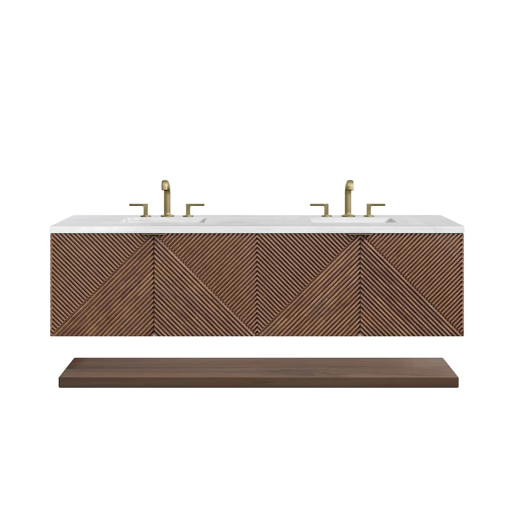 James Martin Vanities Marcello 72" Double Vanity, Chestnut