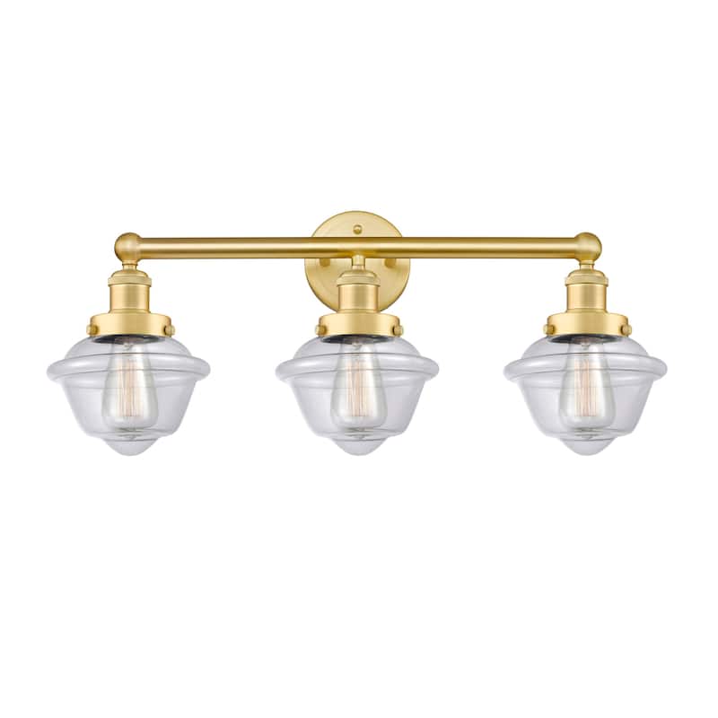 Innovations Lighting 616-3W-10-25 Oxford Vanity Oxford 3 Light 25" - Satin Gold / Clear