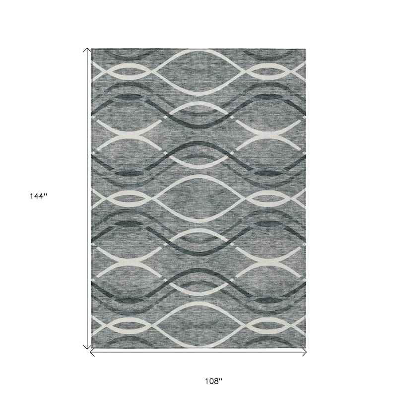 HomeRoots Abstract Transitional Rectangle Outdoor Rug