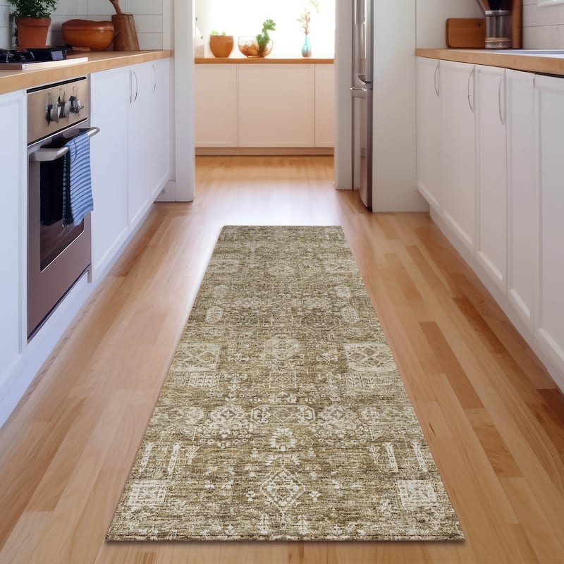 Premium Washable Super Soft Traditional Persian Mayfield Rug - Brown - 2' 3" x 7' 6" - Runner