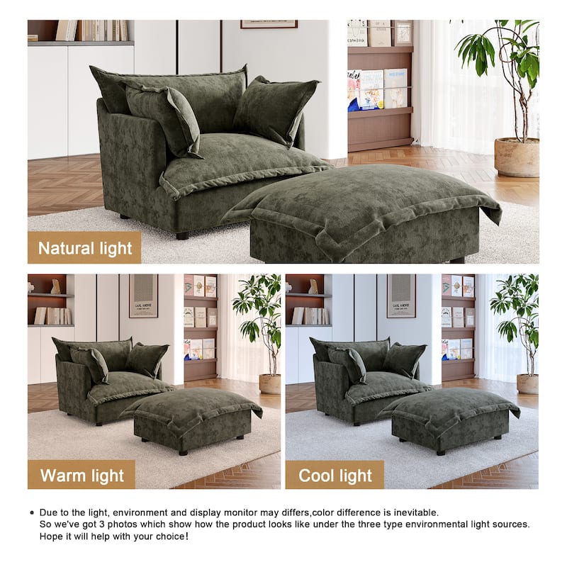 Double Layer Cushion Comfy Cloud Modular Sectional Sofa Set