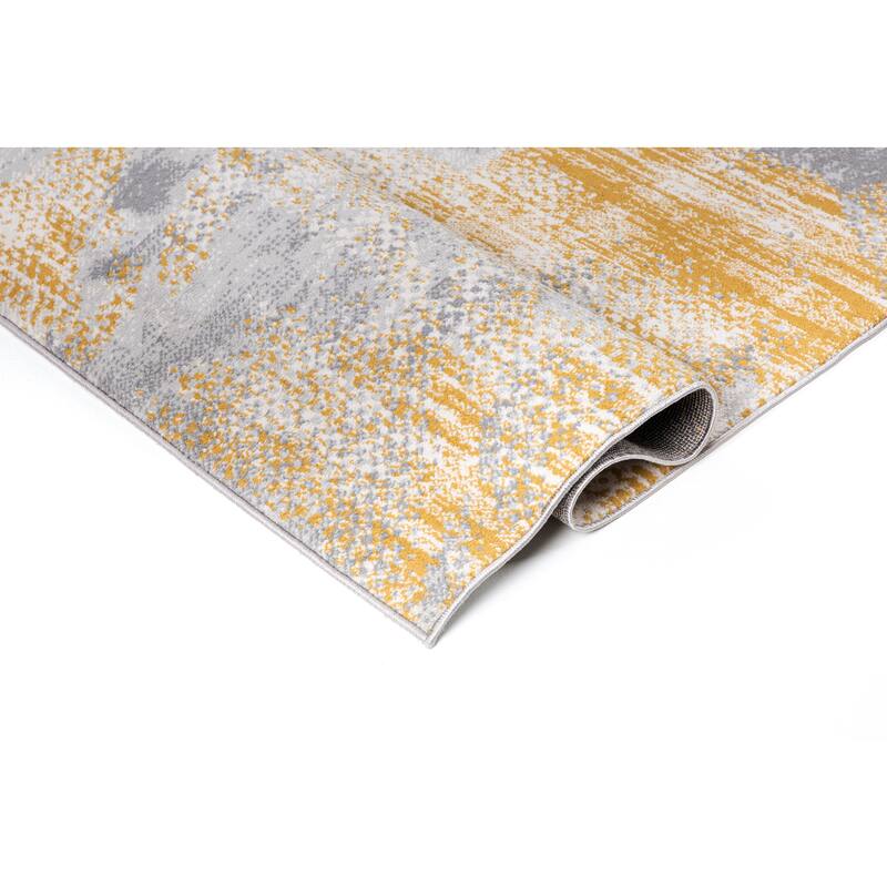 Lela Collection Abstract Polyester Rug