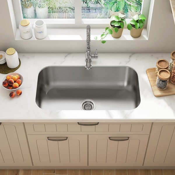 Sinber Undermount Single Bowl 304 Stainless Steel Kitchen