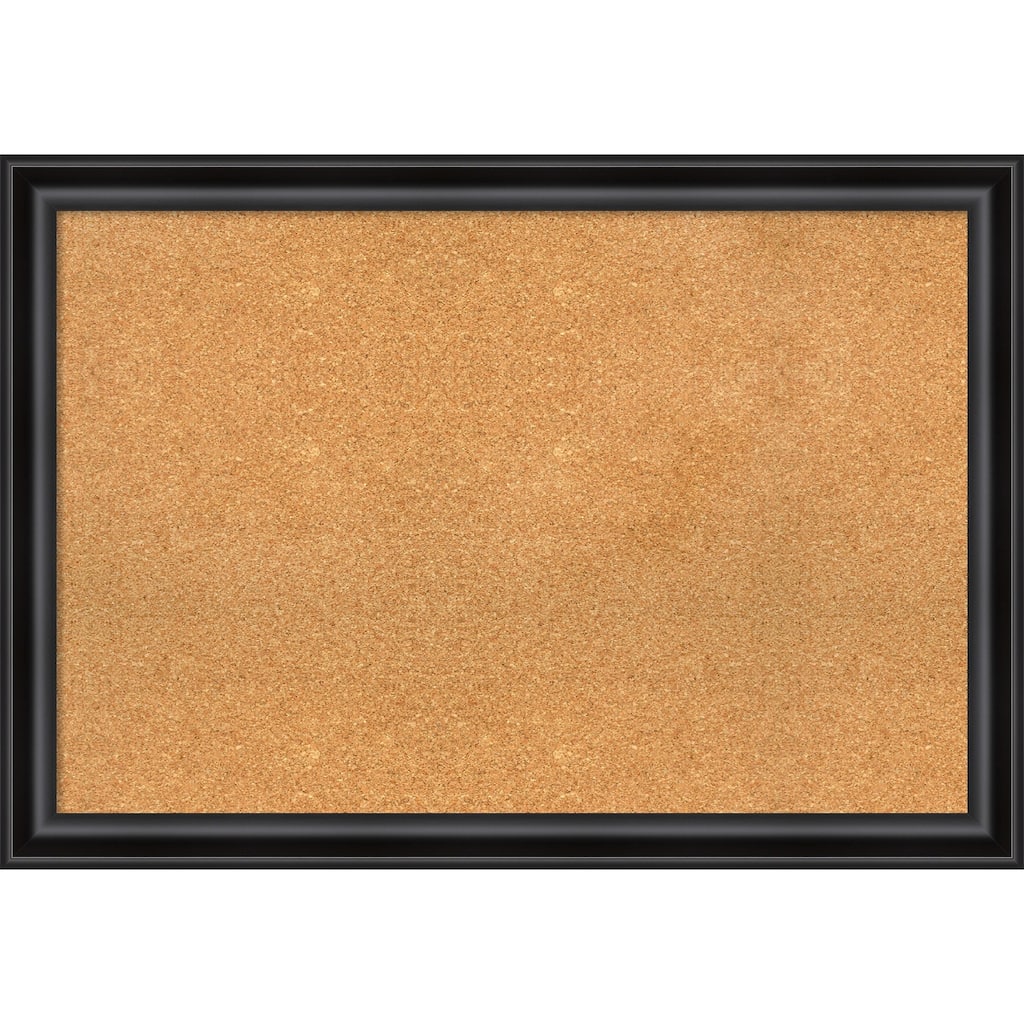 Grand Black Narrow Framed Cork Bulletin Memo Board